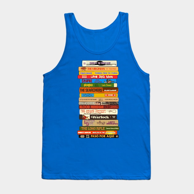 Classic Westerns Books Stack Tank Top by darklordpug